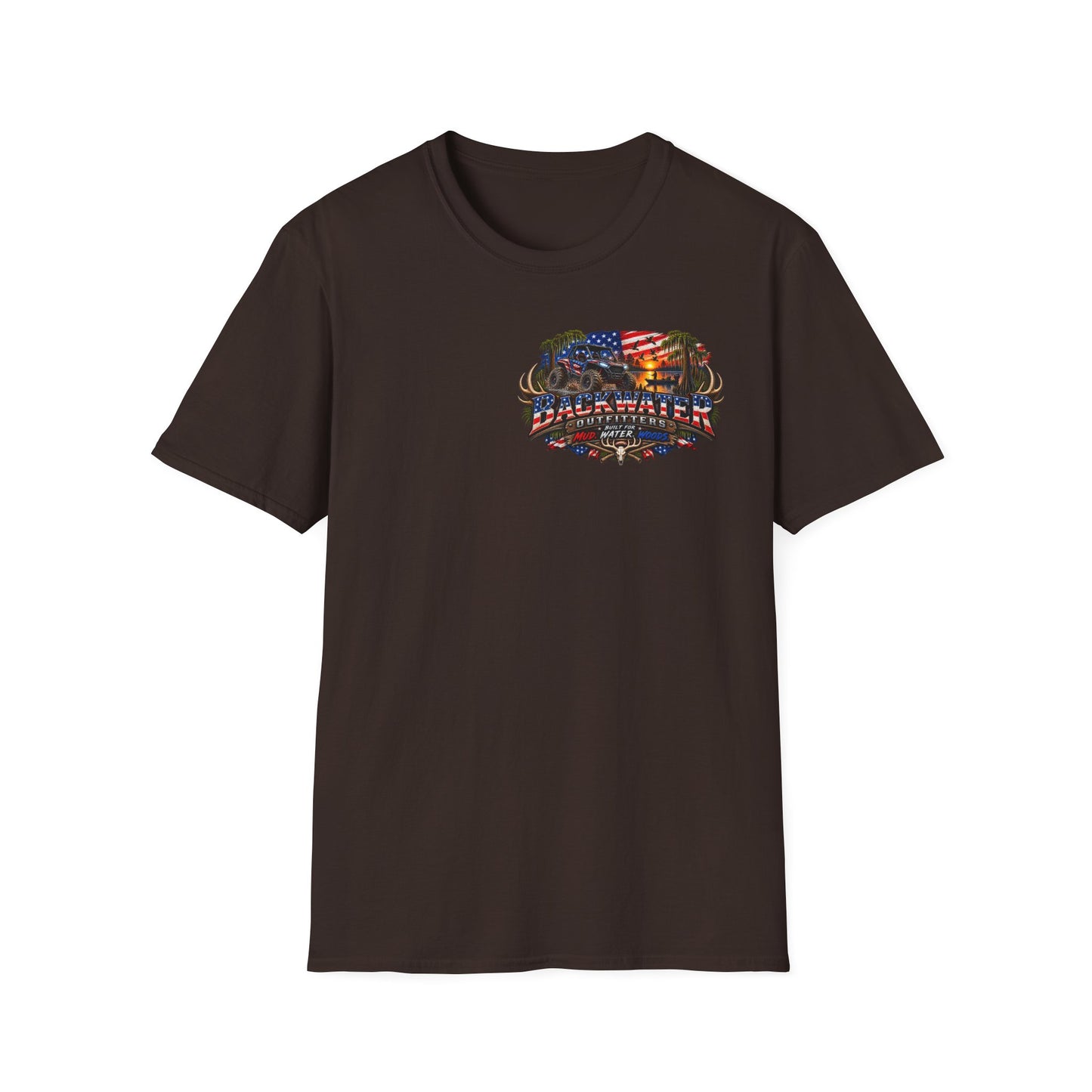 Patriotic Trailblazer T-Shirt — American Flag Motorcycle Graphic