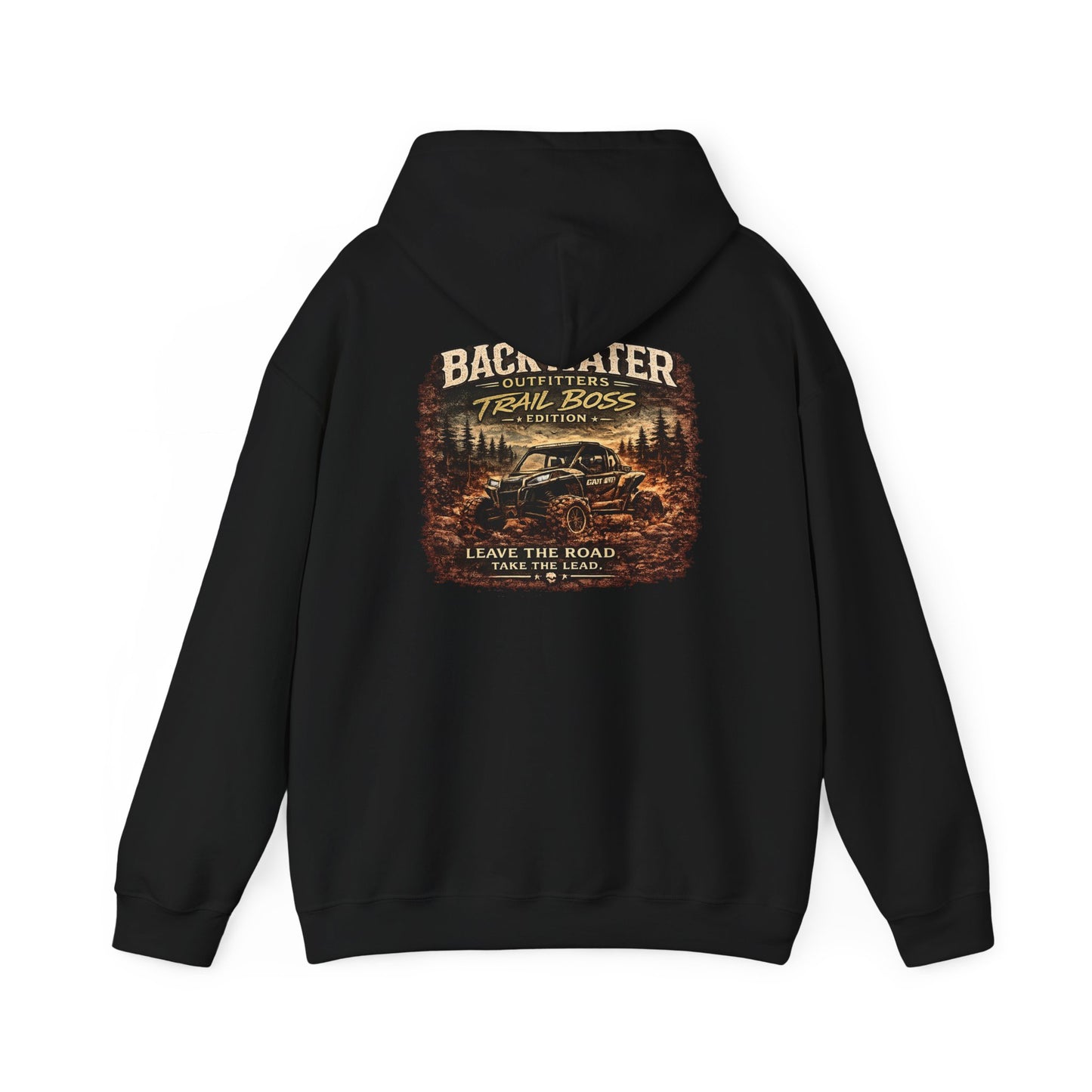 Backwater Outfitters Hoodie – Vintage Off‑Road “Trail Boss” Graphic
