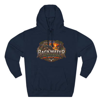 Backwater Outfitters Hoodie — Ride It, Hunt It, Fish It Graphic Pullover