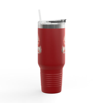 James Luker Backwater Hunting Logo 40oz Insulated Travel Mug Printify