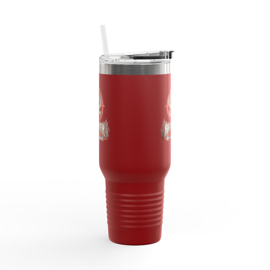James Luker Backwater Hunting Logo 40oz Insulated Travel Mug Printify
