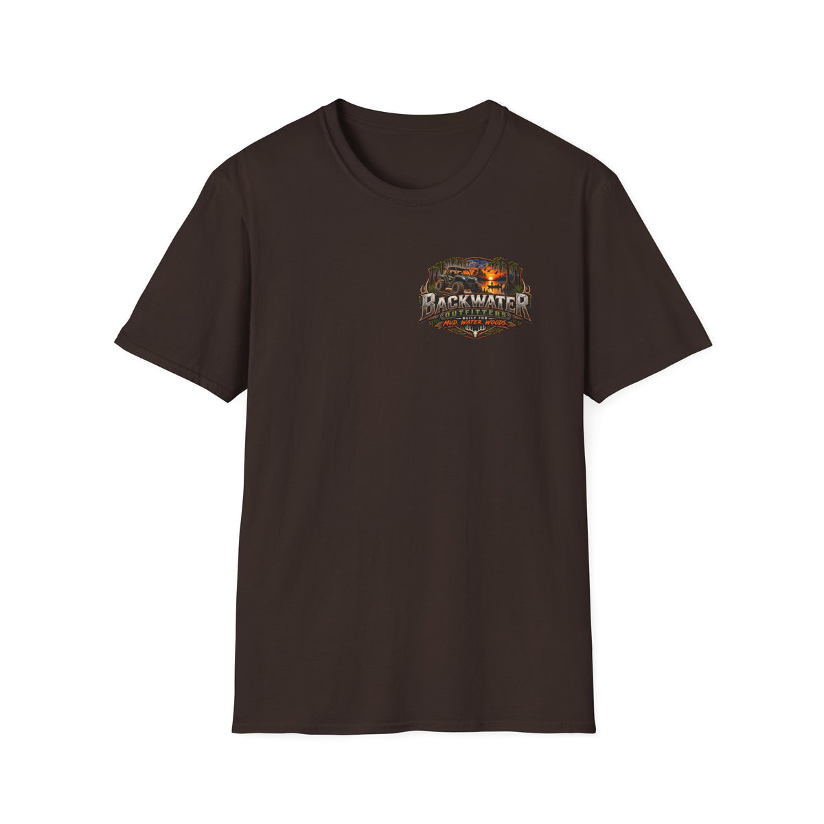 Backwater Outfitters Deer Hunting T-Shirt — Outdoor Hunting Graphic Tee Printify