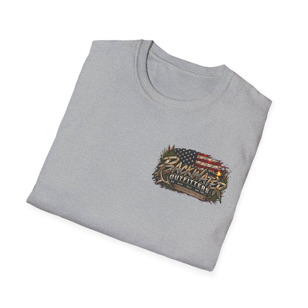 Backwater Outfitters Outdoor Fishing Graphic T-Shirt