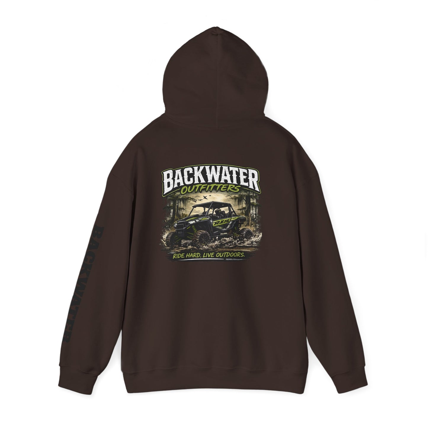 Backwater Outfitters Hoodie — Outdoor Off-Road Graphic Pullover