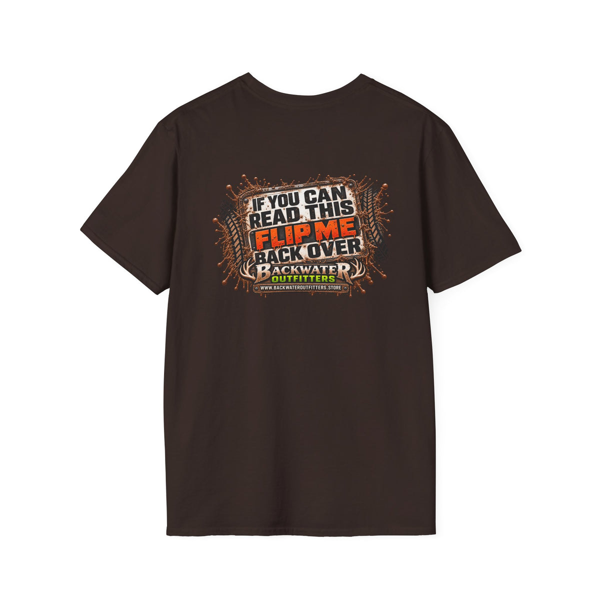 Buggy T-Shirt — 'If You Can Read This, Flip Me Back Over' Fishing Backwater Graphic Tee Printify