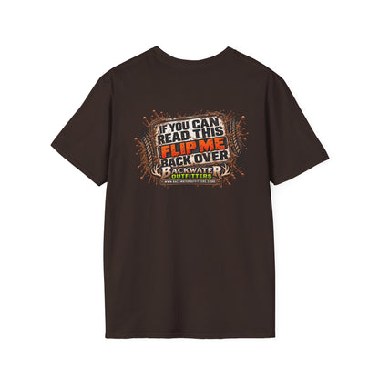 Buggy T-Shirt — 'If You Can Read This, Flip Me Back Over' Fishing Backwater Graphic Tee Printify