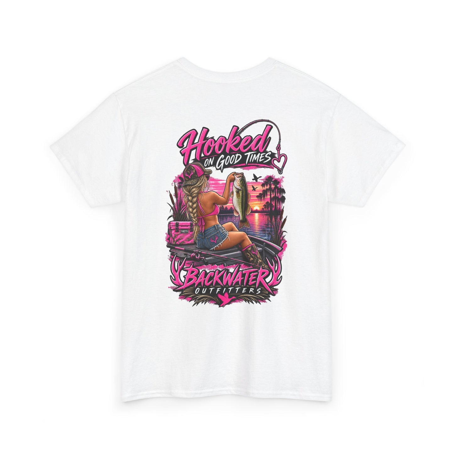 Backwater Outfitters "Hooked on Good Times" Graphic Tee