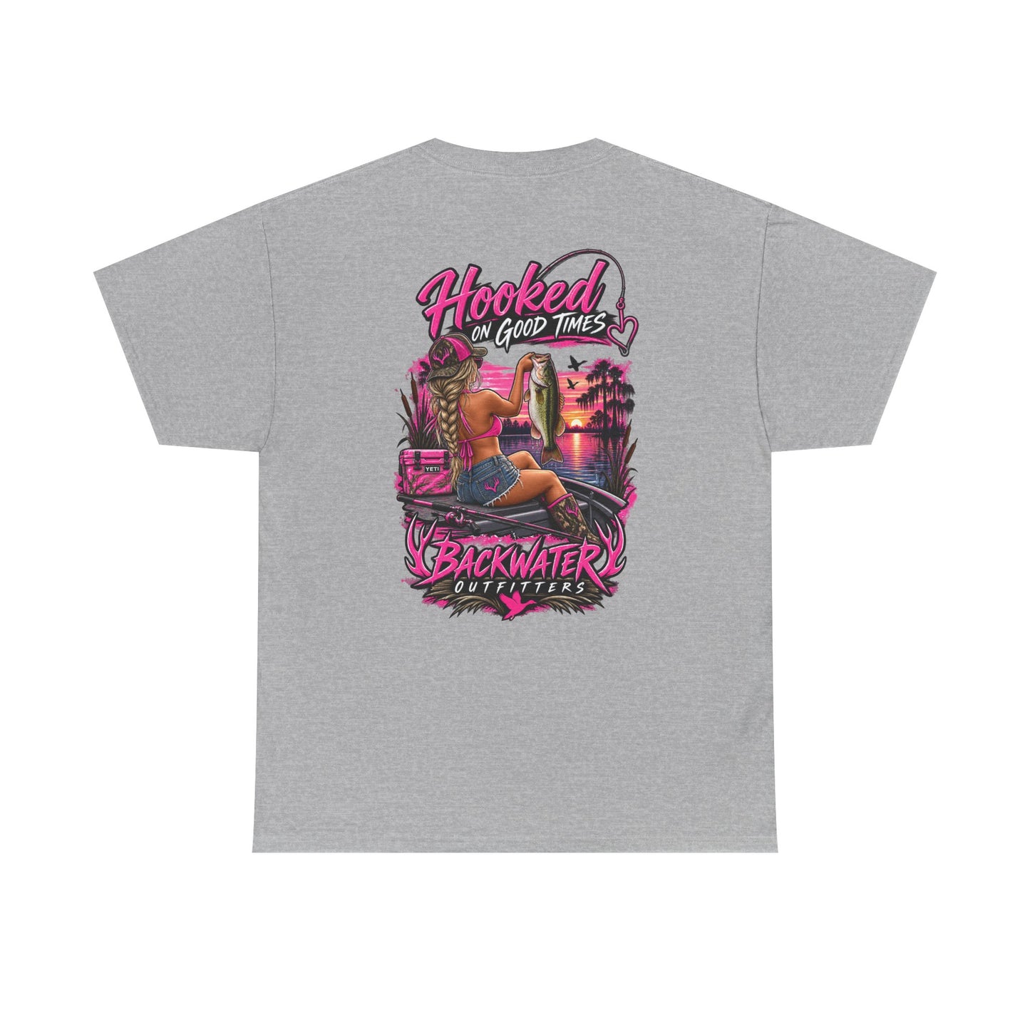 Backwater Outfitters "Hooked on Good Times" Graphic Tee
