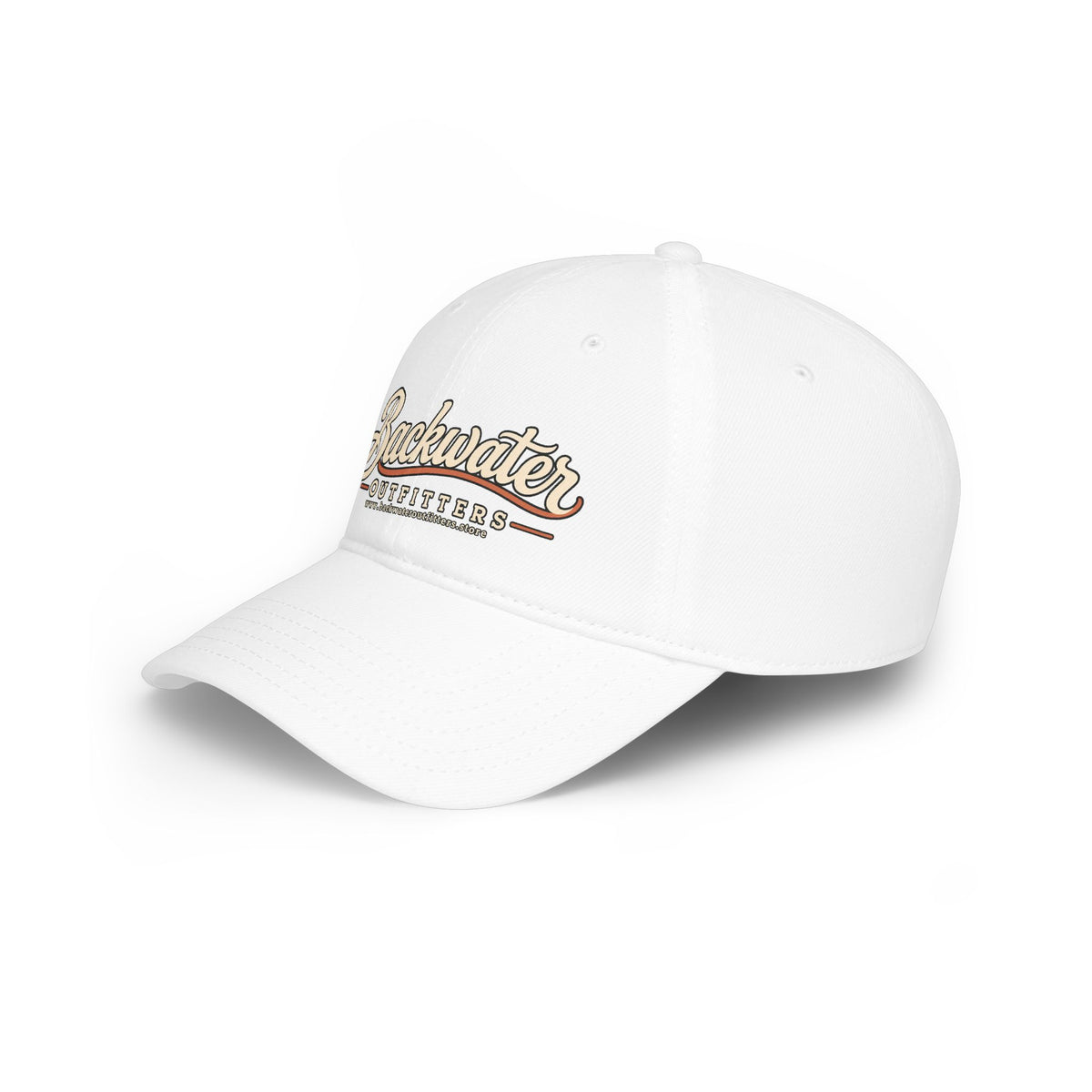 Backwater Outfitters Low Profile Baseball Cap – Retro Script Outdoor Hat