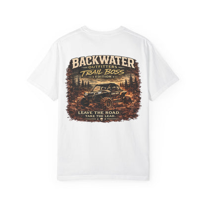 Trail Boss T-Shirt — Backwater Outfitters Off-Road Graphic Tee ("Leave the Road, Take the Lead")