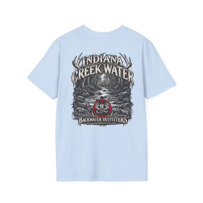 James Luker Indiana Creek Water Graphic T-Shirt — Backwater Outfitters Outdoor Tee Printify