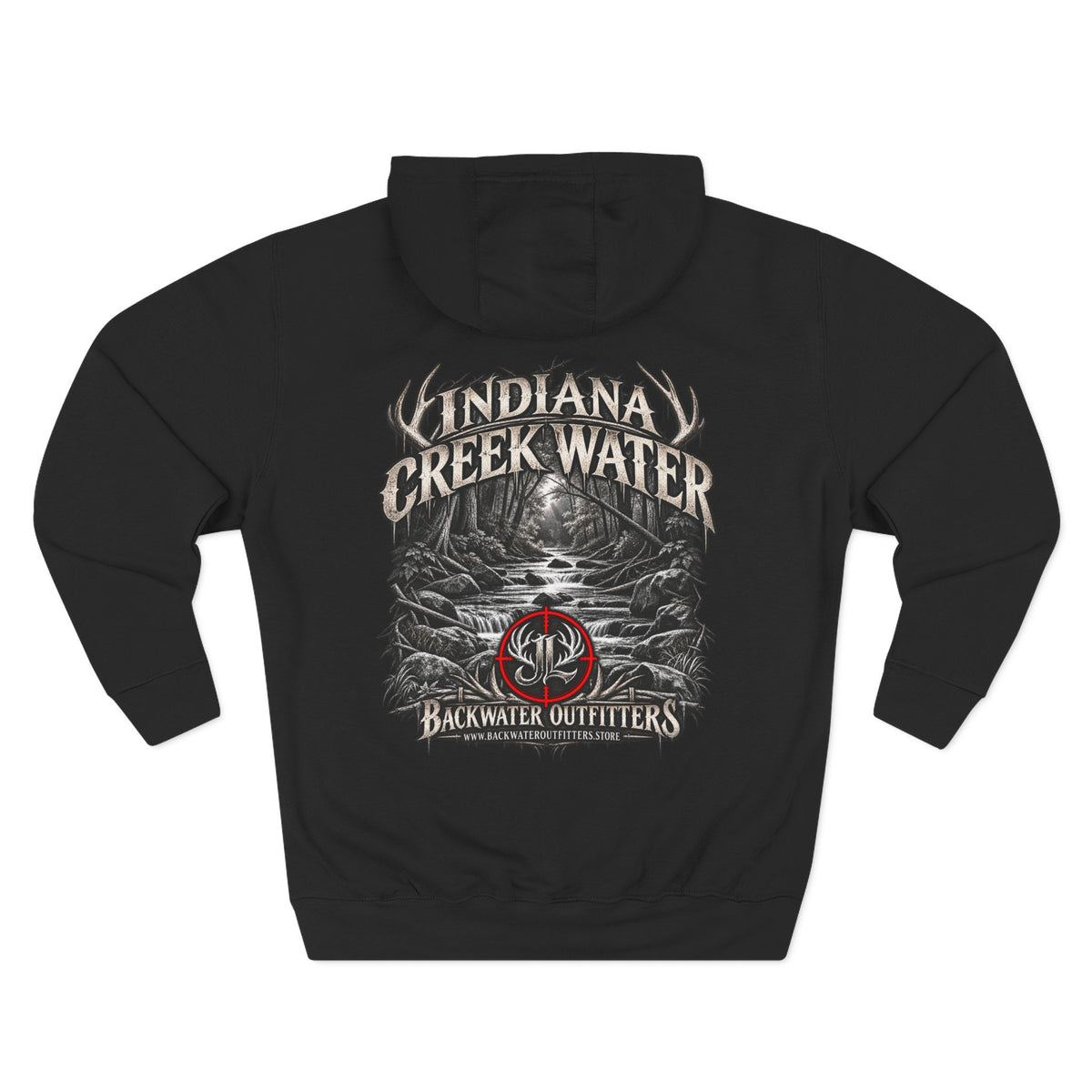 James Luker Indiana Creek Water Backwater Outfitters Hoodie Printify