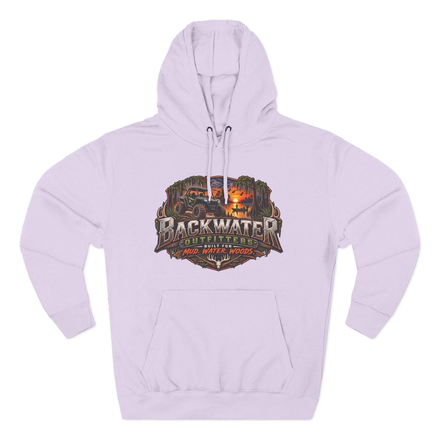 Backwater Outfitters Fishing Hoodie — "Master Baiter" Graphic Pullover