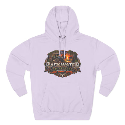 Backwater Outfitters Fishing Hoodie — "Master Baiter" Graphic Pullover