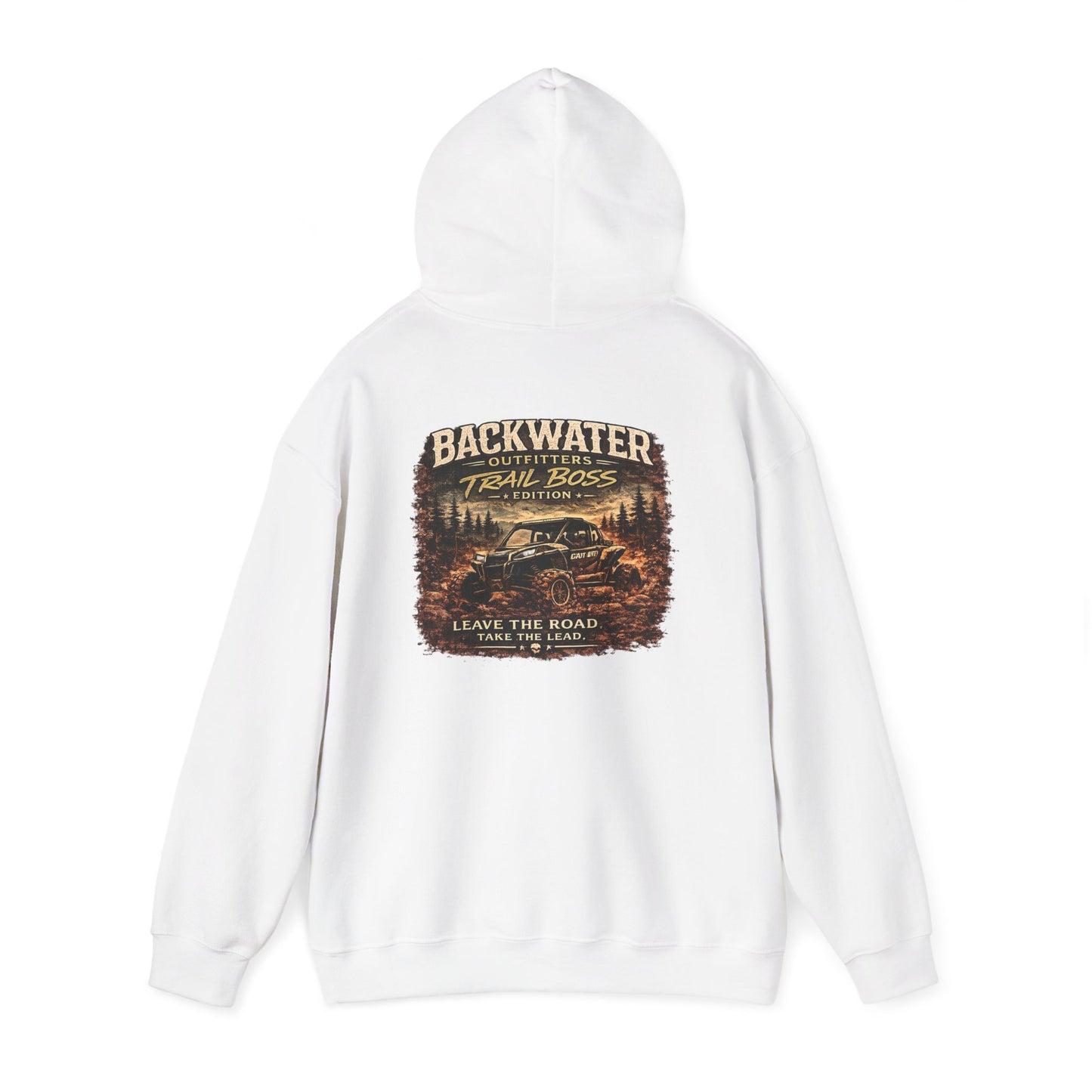 Backwater Outfitters Hoodie – Vintage Off‑Road “Trail Boss” Graphic