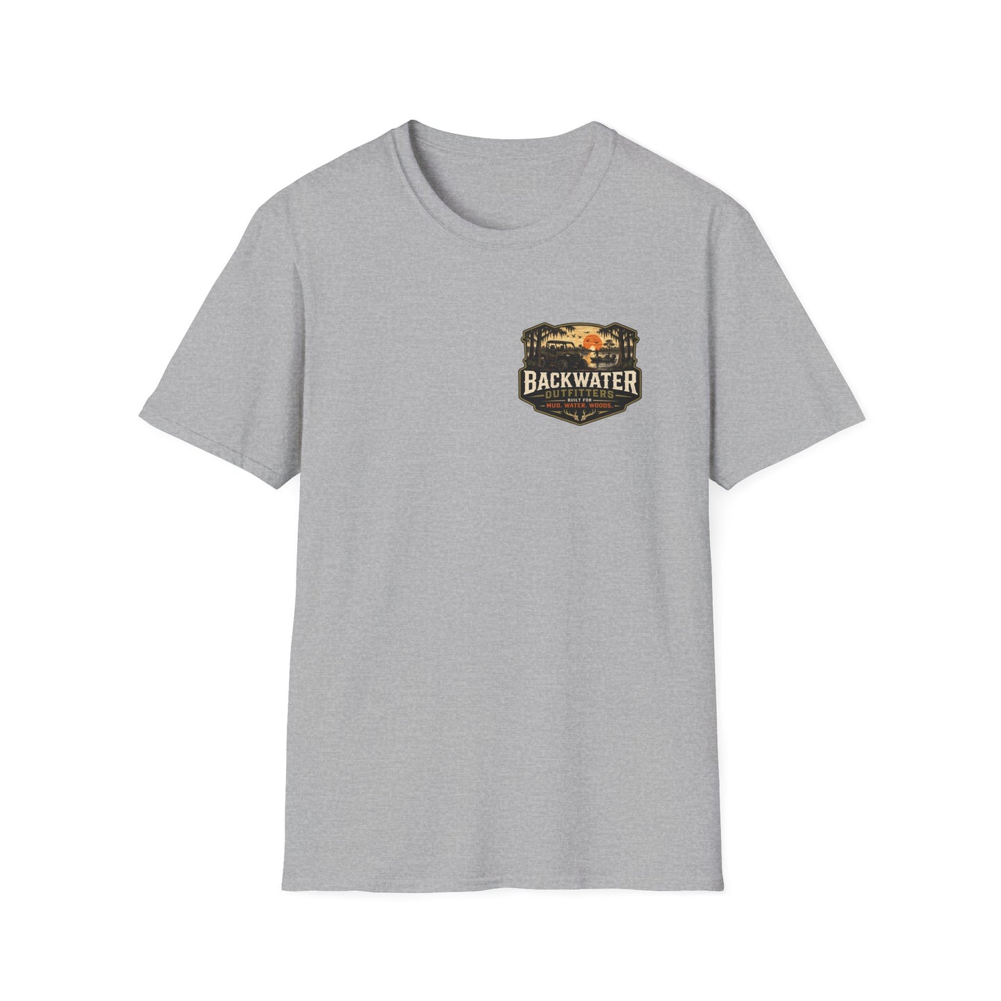 Backwater Outfitters Retro Sunset Logo T-Shirt