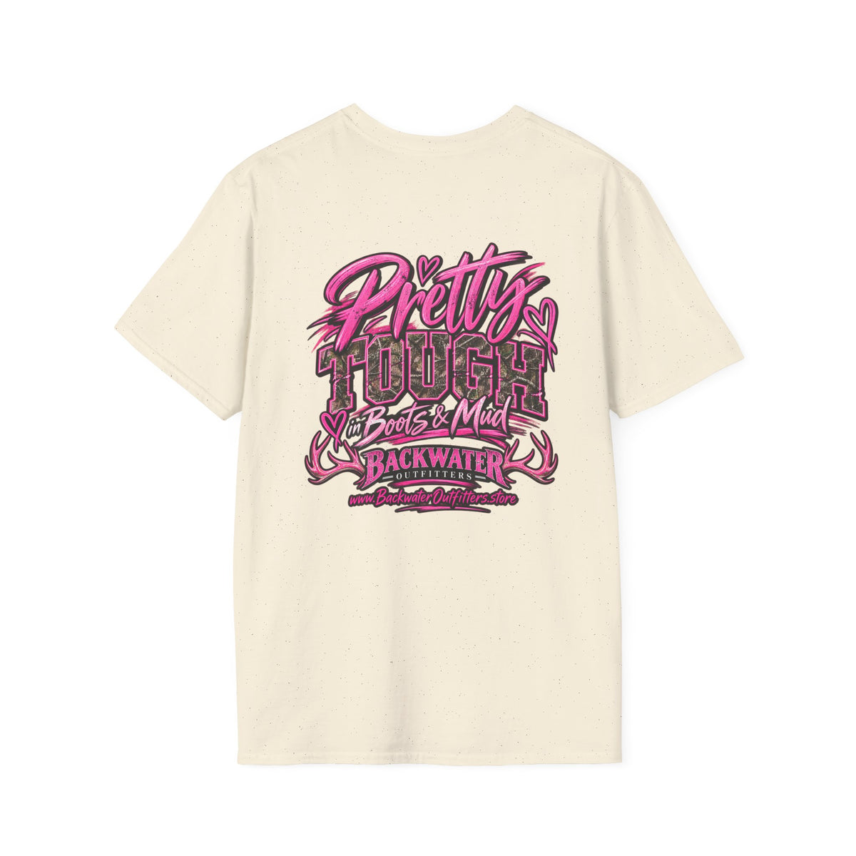 Women Backwater Outfitters "Pretty Tough" Fishing T-Shirt Printify