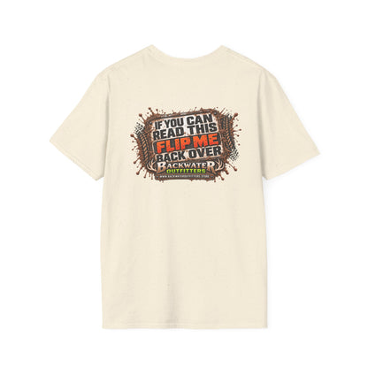 Buggy T-Shirt — 'If You Can Read This, Flip Me Back Over' Fishing Backwater Graphic Tee Printify