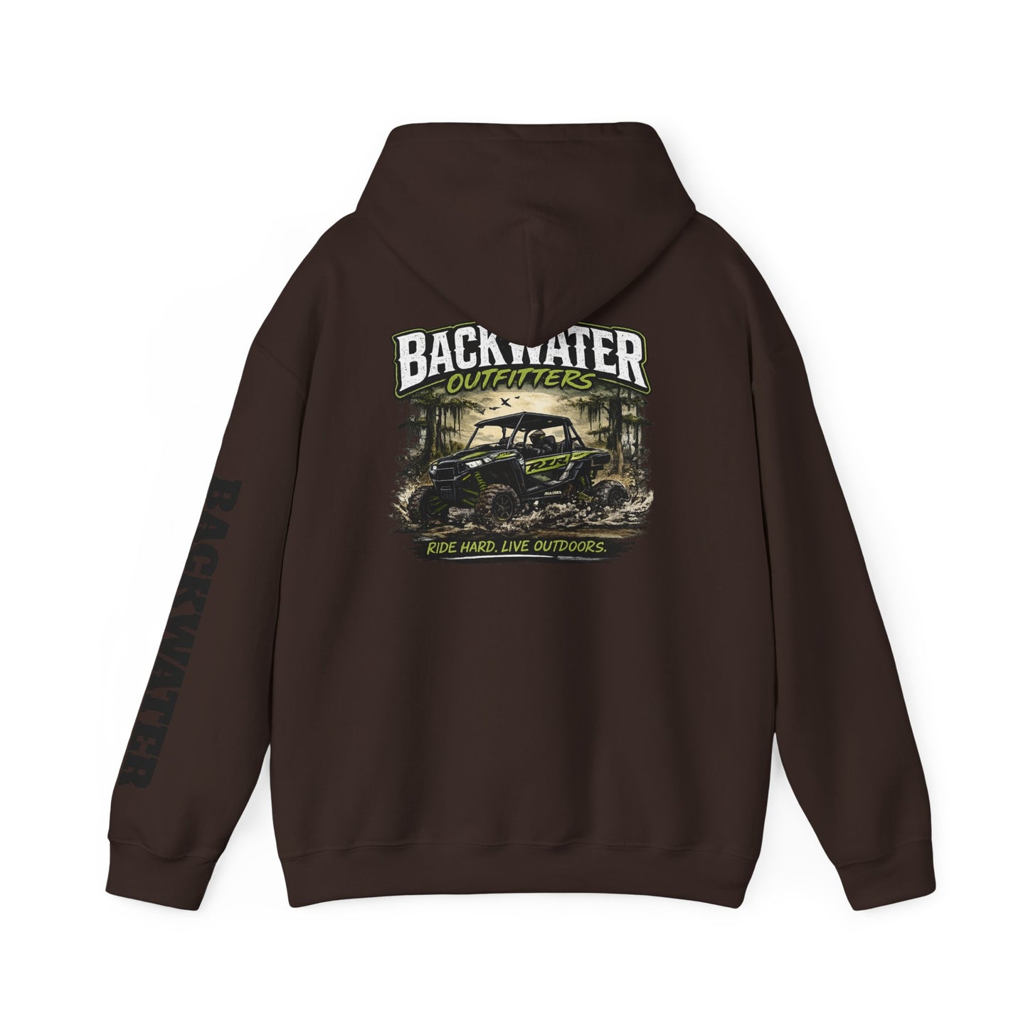 Backwater Outfitters Hoodie — Outdoor Off-Road Graphic Pullover
