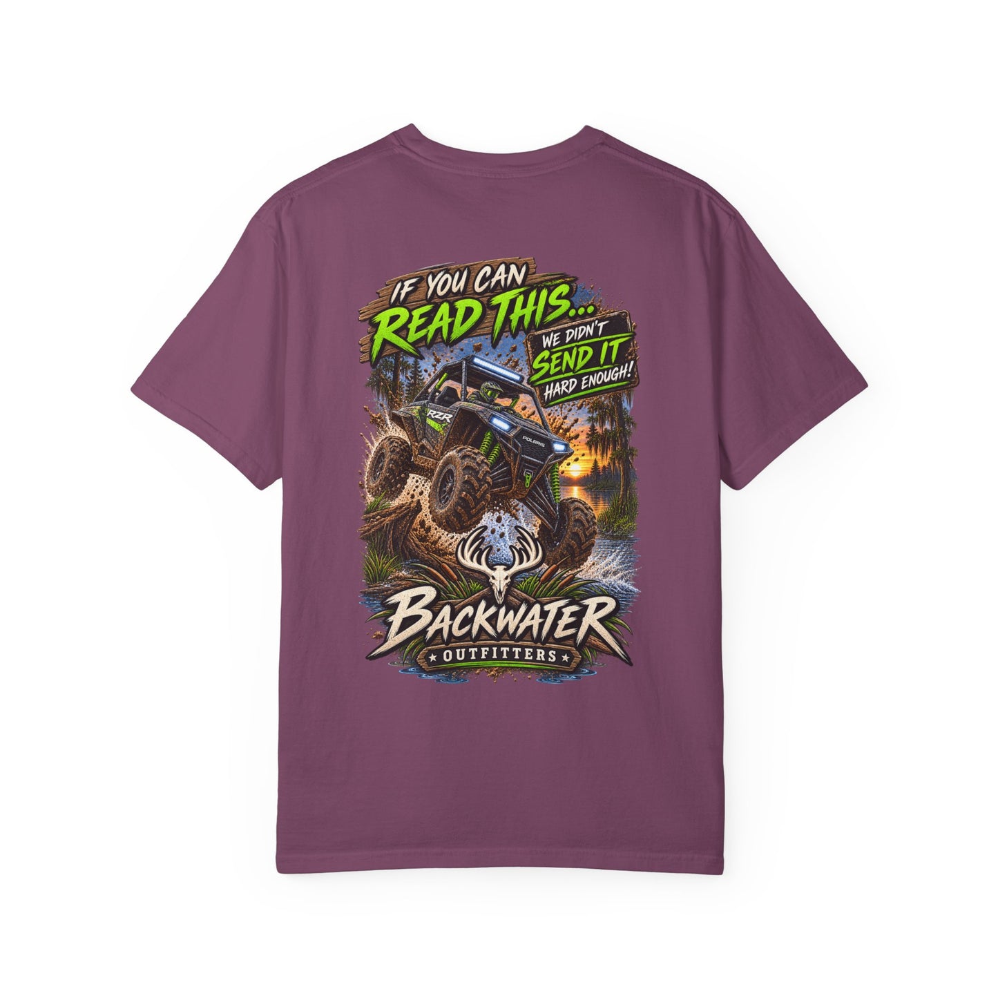 Backwater Outfitters Off-Road T-Shirt — "If You Can Read This... Send It" Mud Bogging Tee