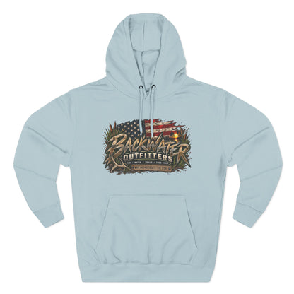 Backwater Outfitters Off-Road Hoodie – American Flag & UTV Graphic Fleece Printify