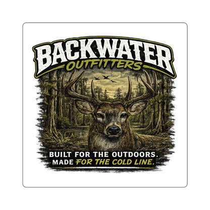Backwater Outfitters Deer Sticker — Outdoors Hunting Sticker, "Built for the Outdoors"