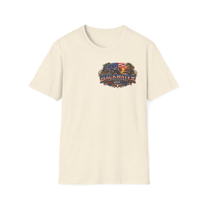 Patriotic Trailblazer T-Shirt — American Flag Motorcycle Graphic