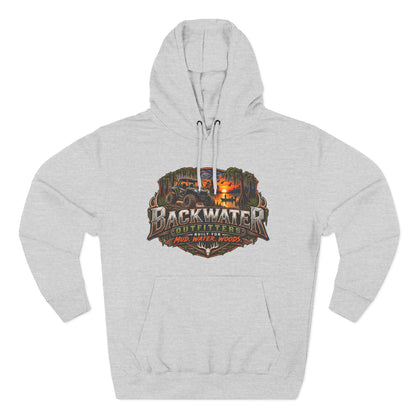 Backwater Outfitters Fishing Hoodie — "Master Baiter" Graphic Pullover
