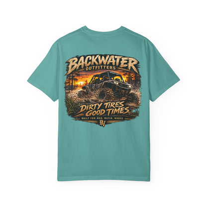 Backwater Outfitters 'Dirty Tires, Good Times' T-Shirt