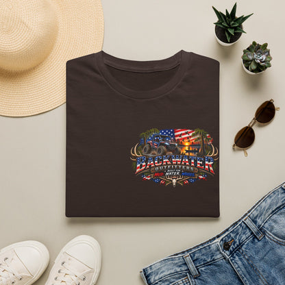 Backwater Outfitters Fishing T-Shirt – American Flag Fish Logo