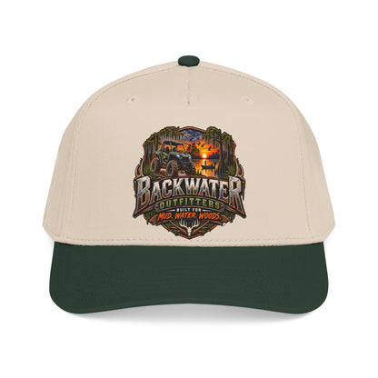 Backwater Outfitters Camping Cap — Retro Outdoor Fishing Hat Printify