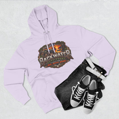 Backwater Outfitters Hoodie — "Hunt Fish Ride Repeat" Outdoor Graphic Pullover
