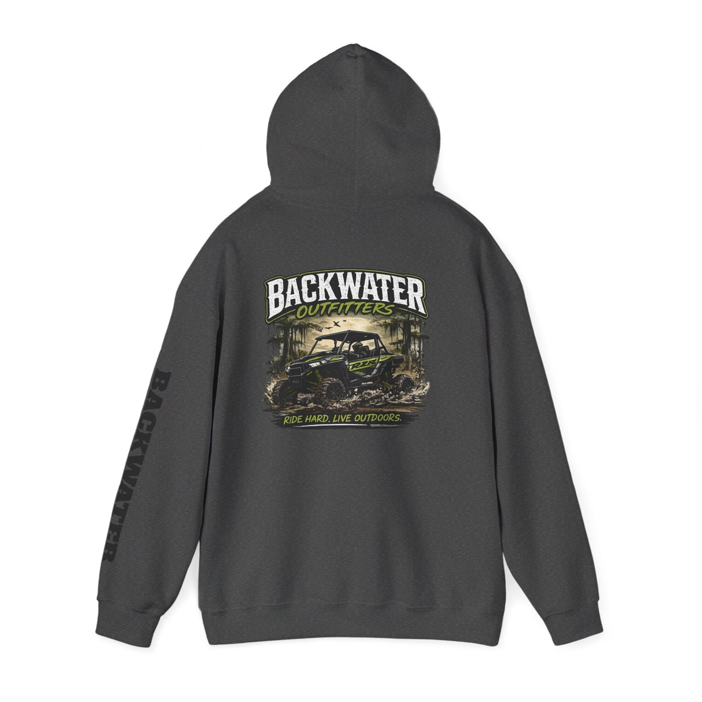 Backwater Outfitters Hoodie — Outdoor Off-Road Graphic Pullover