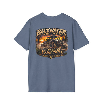 Backwater Outfitters Buggy T-Shirt — Vintage Sunset Fishing & Outdoors Tee