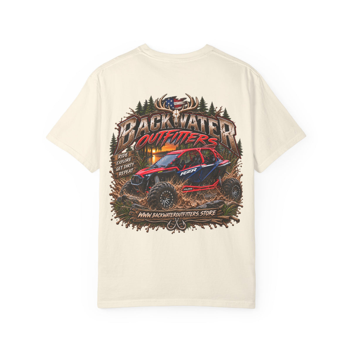 Off-Road UTV Graphic T-Shirt — "Backwater Outfitters" Adventure Tee