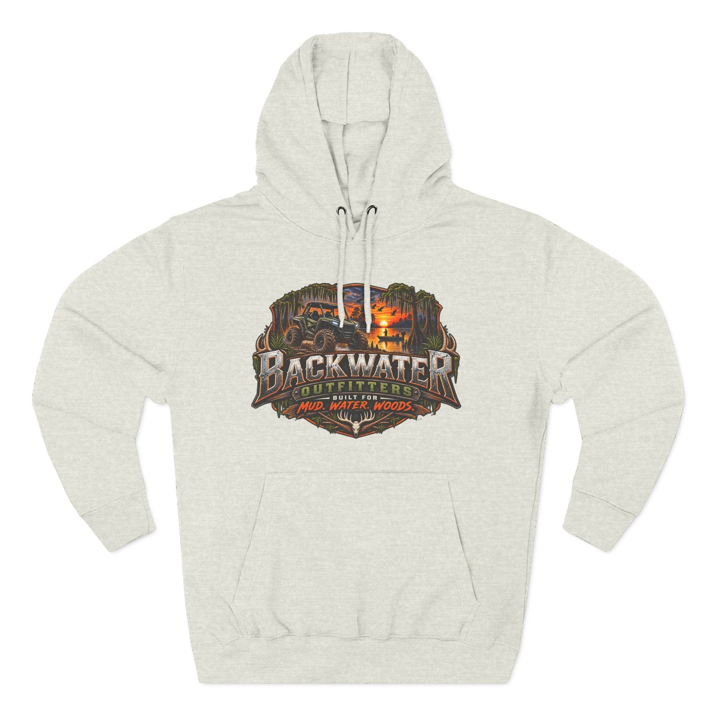 Backwater Outfitters Hoodie — 'Ride It • Hunt It • Fish It' Outdoor Pullover