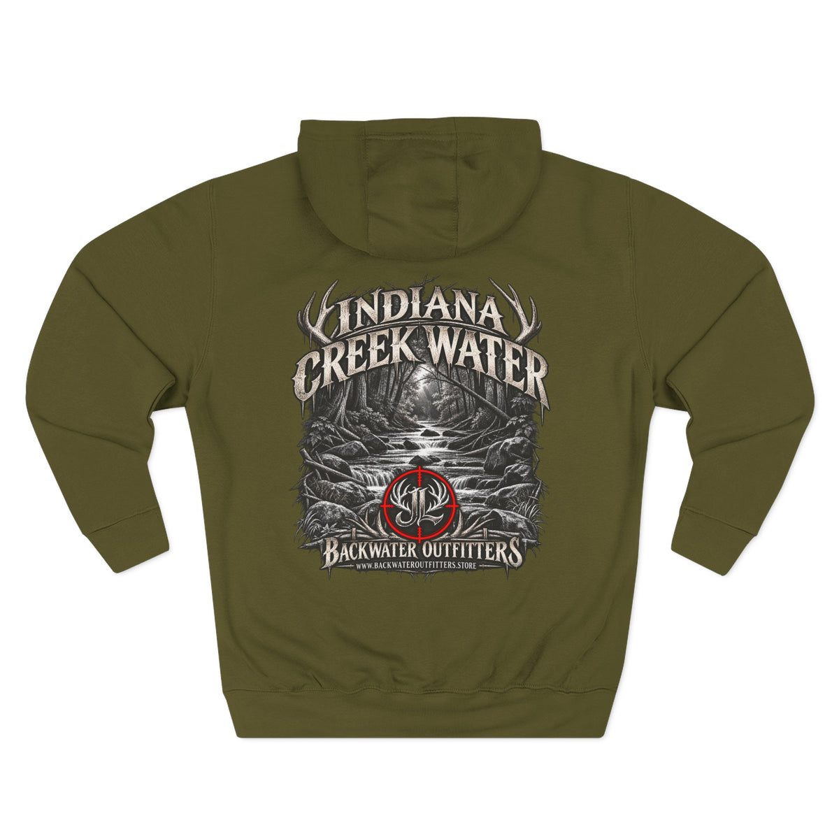 James Luker Indiana Creek Water Backwater Outfitters Hoodie Printify