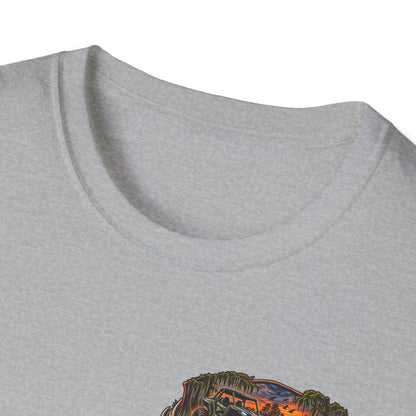 Backwater Outfitters Fishing T-Shirt — Outdoor Sunset Graphic Tee Printify