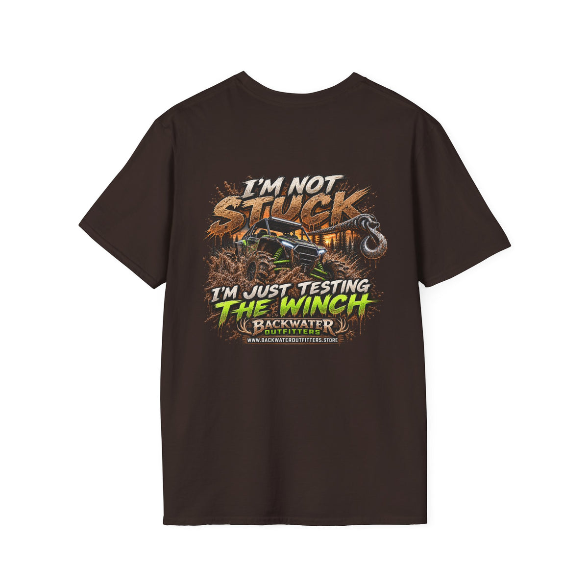 Buggy Off-Road T-Shirt — "I'm Not Stuck, I'm Just Testing the Winch" Truck & 4x4 Tee Printify