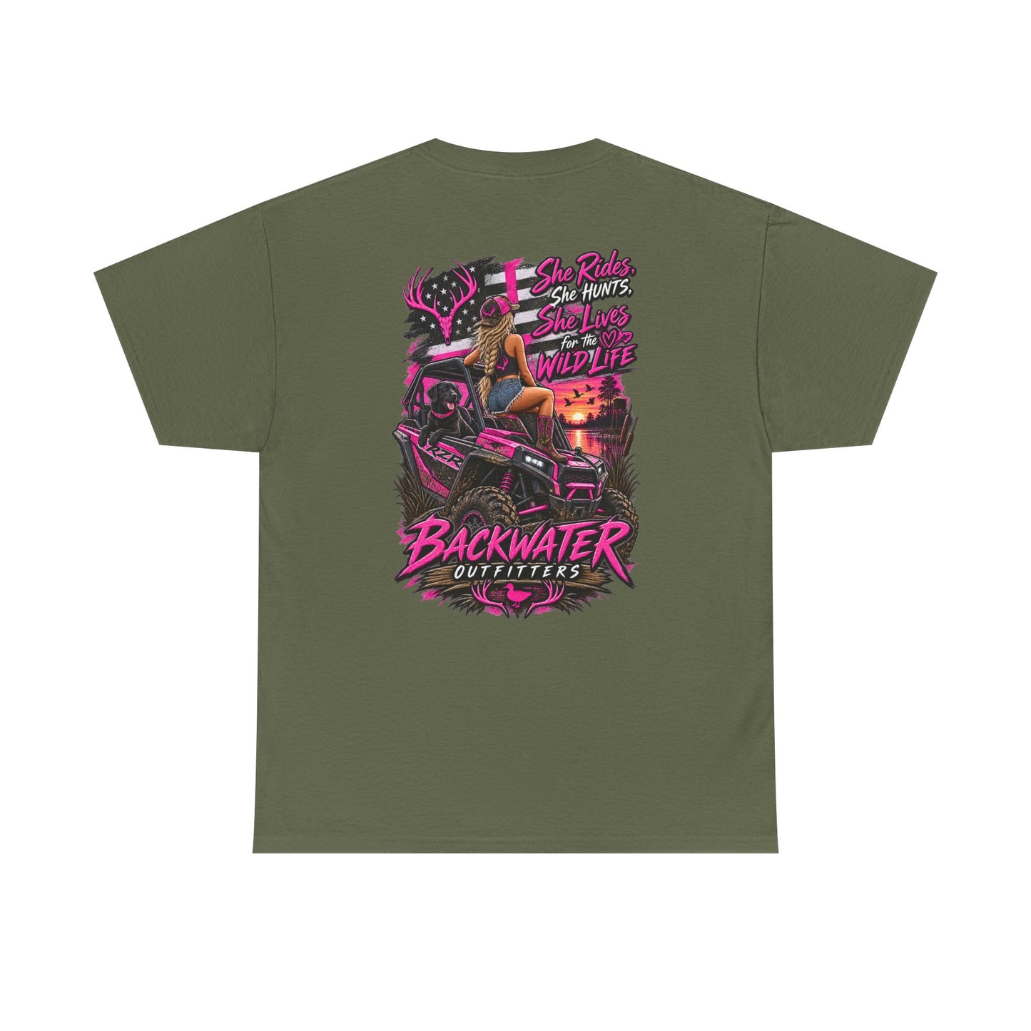 Backwater Bayou Graphic Tee — "Backwater Buttwhips" Outdoor Fishing & Hunting Shirt