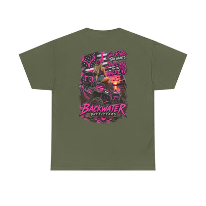 Backwater Bayou Graphic Tee — "Backwater Buttwhips" Outdoor Fishing & Hunting Shirt