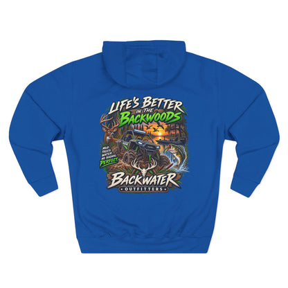 Backwater Outfitters Off-Road Hoodie – "Life's Better in the Backwoods" Graphic