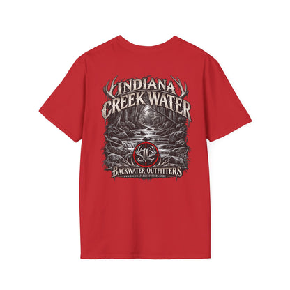 James Luker Indiana Creek Water Graphic T-Shirt — Backwater Outfitters Outdoor Tee Printify