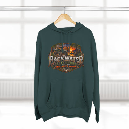Backwater Outfitters Fishing Hoodie — "Master Baiter" Graphic Pullover