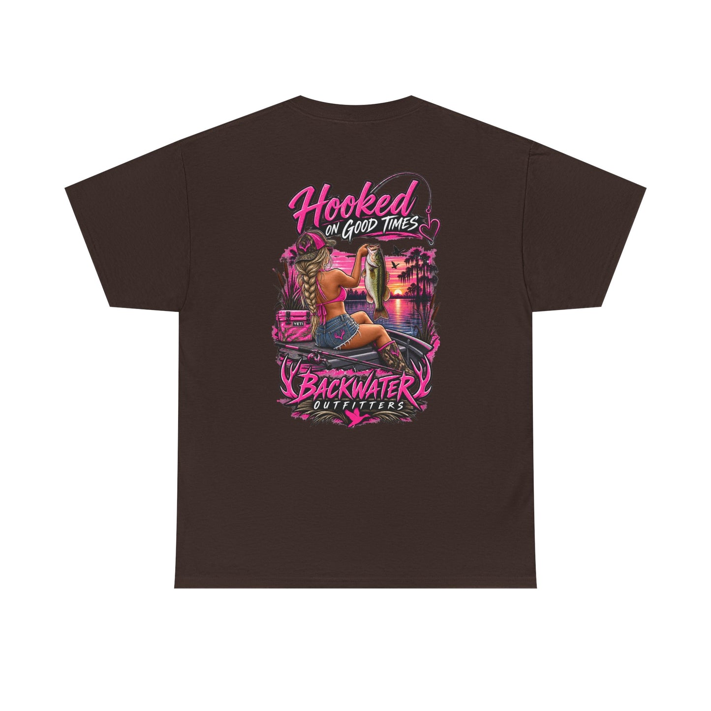Backwater Outfitters "Hooked on Good Times" Graphic Tee