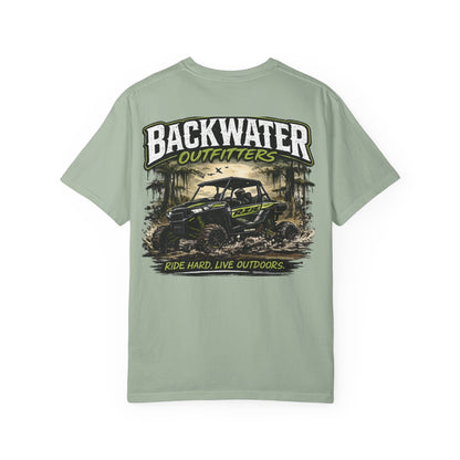 Backwater Outfitters UTV Adventure T-Shirt — "Ride Hard, Live Outdoors" Graphic Tee