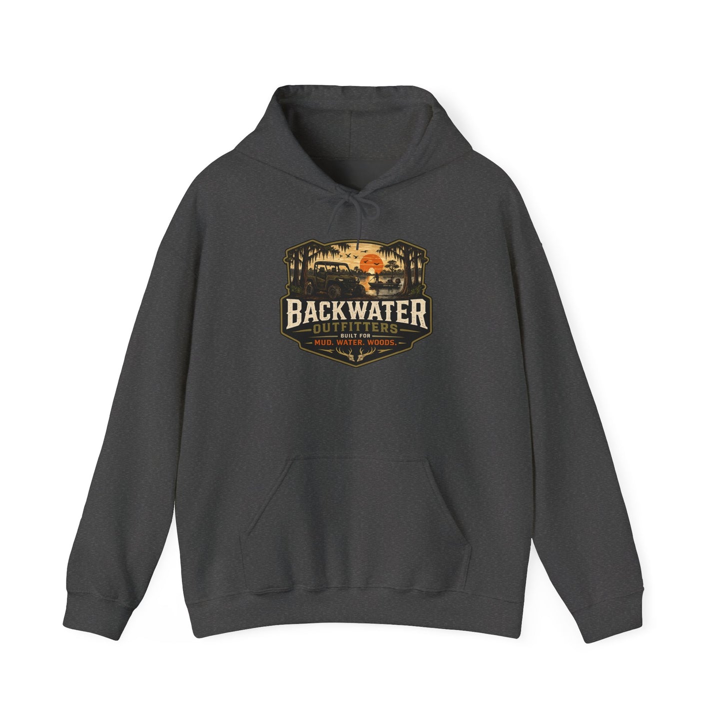 Backwater Outfitters Hoodie – "Can't Talk, I'm in a Stand Meeting" Hunting Hoodie