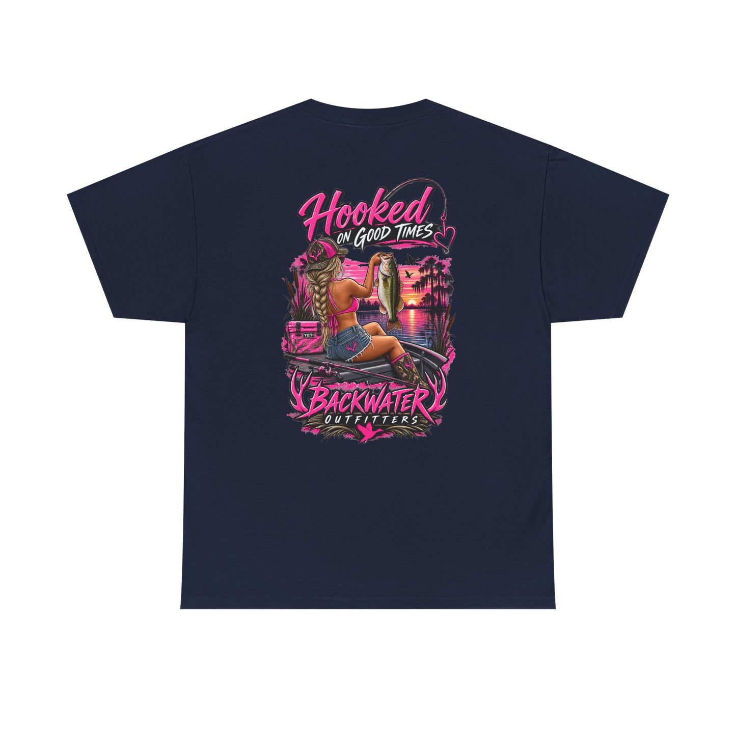 Backwater Outfitters "Hooked on Good Times" Graphic Tee