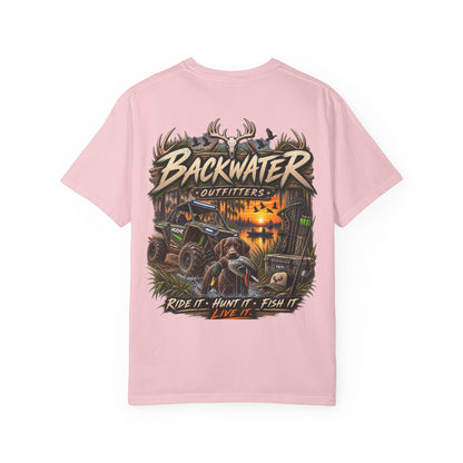 Backwater Outfitters Graphic T-Shirt — Ride It • Hunt It • Fish It