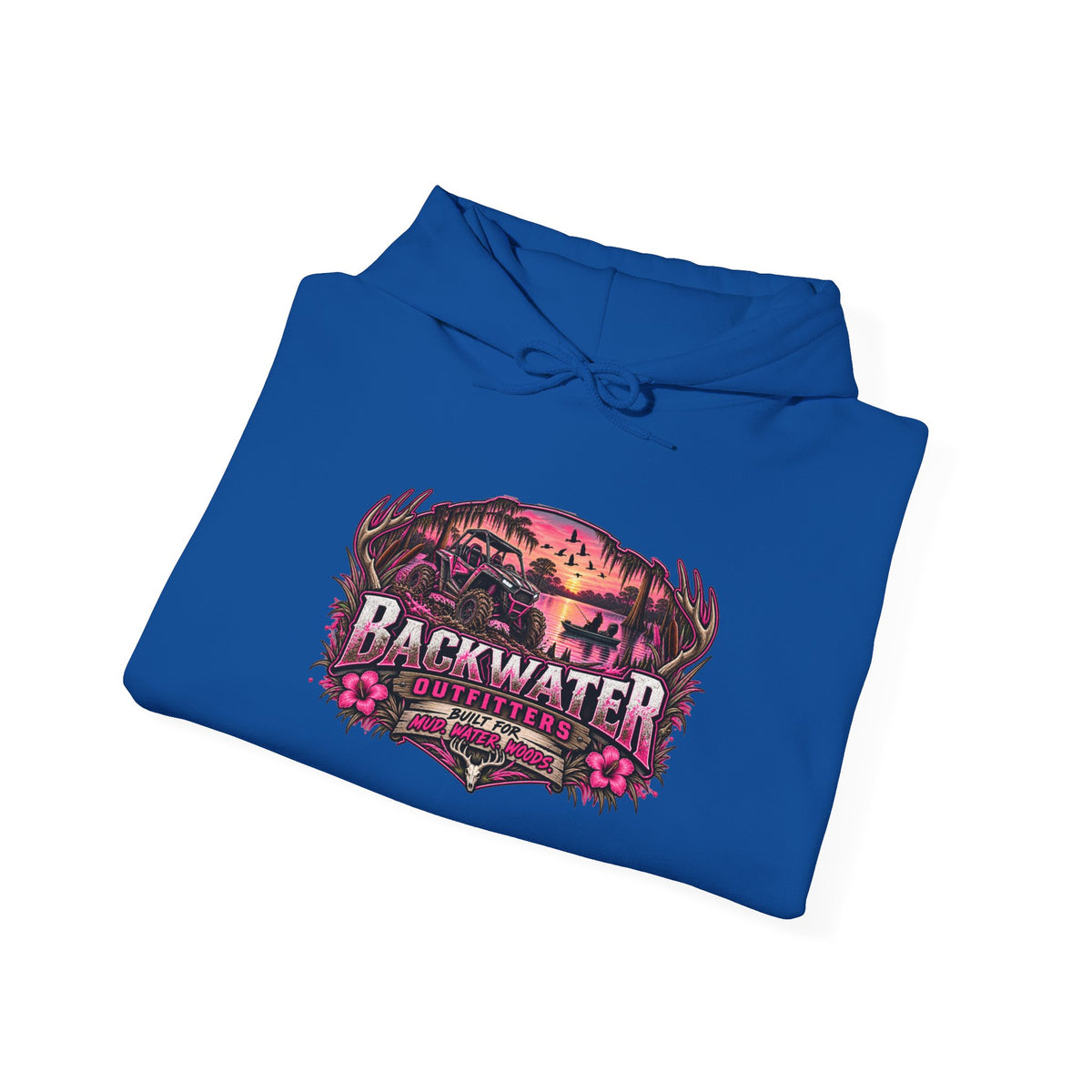 Backwater 'Wild At Heart' Hoodie – Outdoors Adventure Pullover Printify